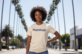Black female model in HighBred shirt - West Coast landscape