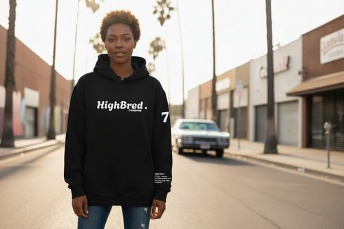 Black Hoodie - Woman with Short Hair