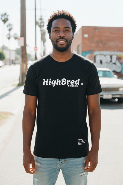 Black HighBred Company T-Shirt - Male Model