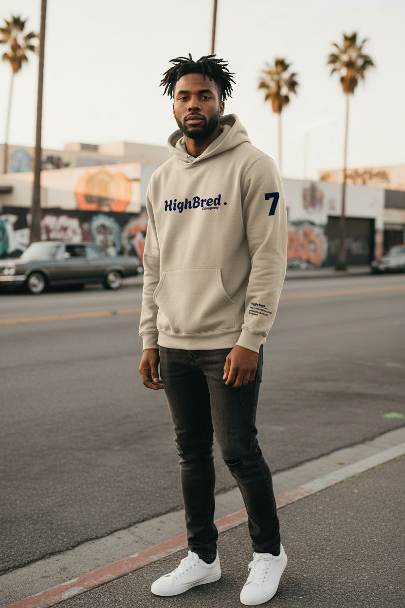 Beige HighBred Company Hoodie - Male Model